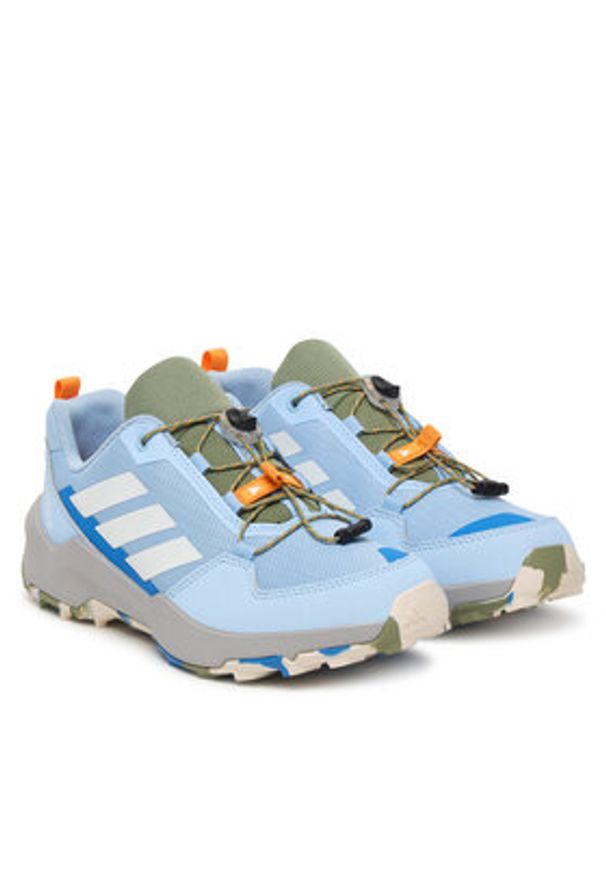 Adidas - adidas Trekkingi Terrex Ax4S Speed Lacing JR9059 Błękitny. Kolor: niebieski. Materiał: materiał. Model: Adidas Terrex. Sport: turystyka piesza