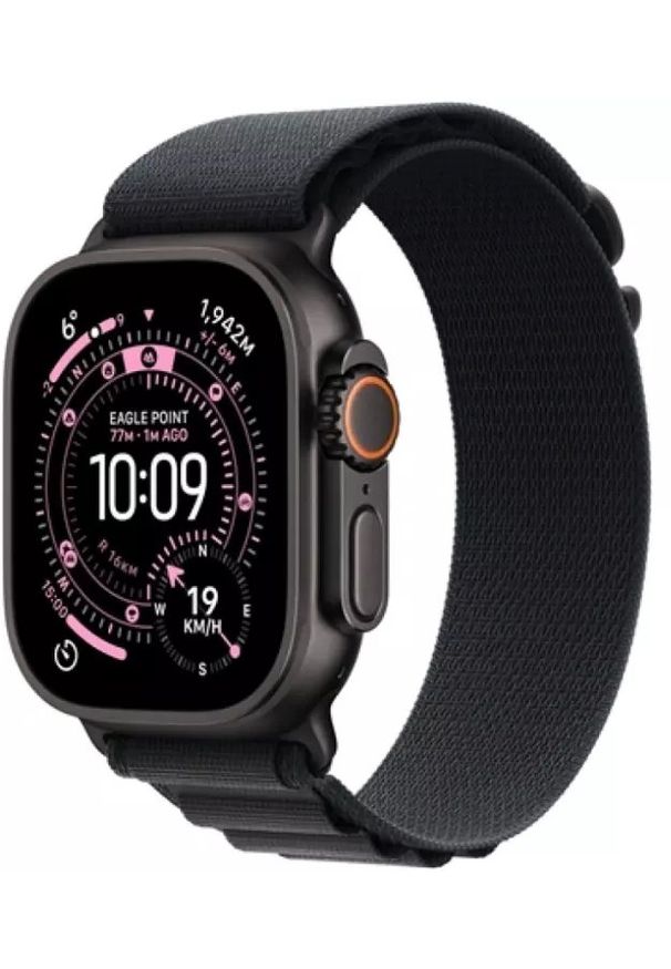 APPLE - Apple Watch Ultra 3 GPS + Cellular 49mm Black Titanium Case with Black Alpine Loop - Large