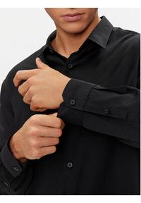 Armani Exchange Koszula 8NZC99 ZN10Z 1200 Czarny Slim Fit. Kolor: czarny. Materiał: bawełna