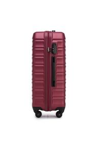 Wittchen - Średnia walizka z zawieszką bordowa. Kolor: czerwony. Materiał: guma. Wzór: kolorowy. Styl: elegancki, wakacyjny #7
