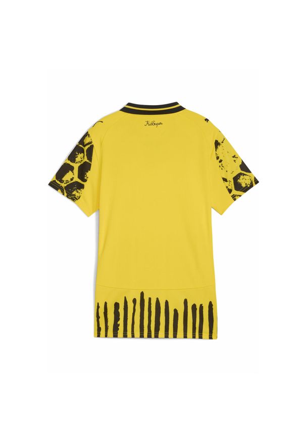 Puma - Damska koszulka KIDSUPER × BORUSSIA DORTMUND PUMA. Kolor: czarny, żółty, wielokolorowy. Wzór: geometria, kolorowy