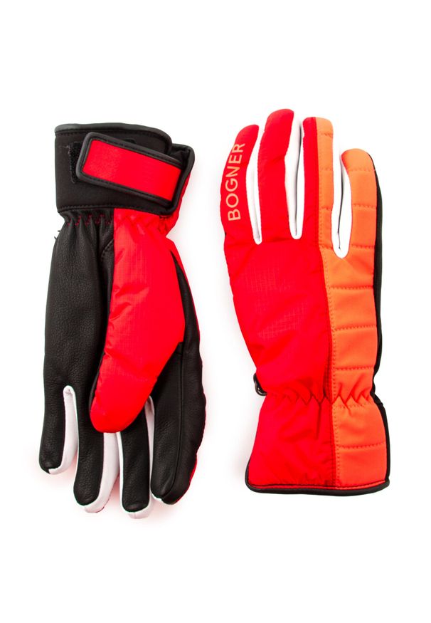 Rękawice narciarskie damskie Bogner Cadis. Kolor: czerwony. Materiał: poliamid, skóra, poliester. Sezon: zima. Sport: narciarstwo