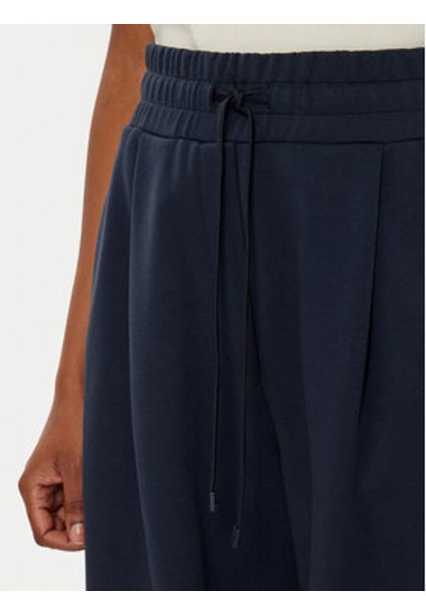 Weekend Max Mara Spodnie palazzo Marsala 2515781011 Granatowy Wide Leg. Kolor: niebieski. Materiał: bawełna
