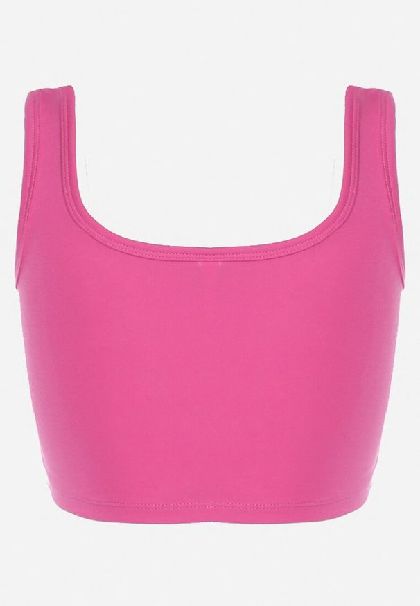 Born2be - Różowy Bawełniany Tank Top Bez Rękawów Lomalia. Kolor: różowy. Materiał: bawełna. Długość rękawa: bez rękawów