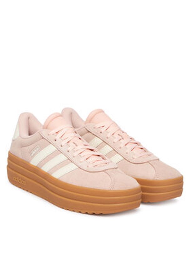 Adidas - adidas Sneakersy Vl Court Bold KK4501 Różowy. Kolor: różowy. Materiał: skóra, zamsz