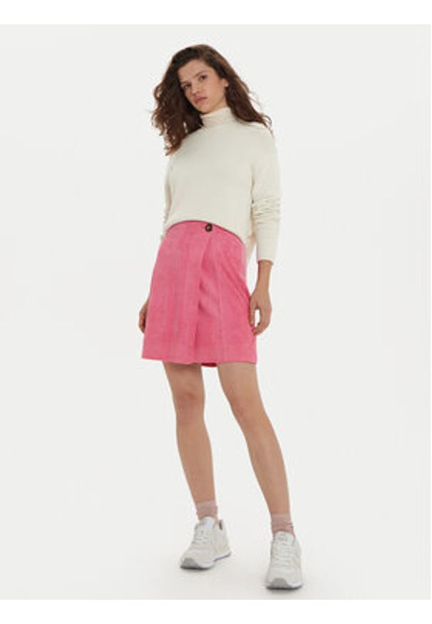 United Colors of Benetton - United Colors Of Benetton Spódnica mini 4Q5GD0048 Różowy Regular Fit. Kolor: różowy. Materiał: syntetyk