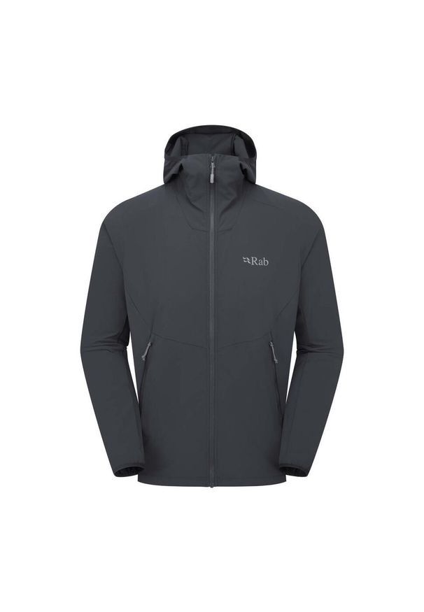 Kurtka softshellowa męska Rab Borealis Hoody z kapturem. Typ kołnierza: kaptur. Kolor: czarny. Materiał: softshell. Sport: turystyka piesza