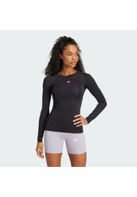 Adidas - Koszulka TECHFIT Long Sleeve Training. Kolor: czarny. Materiał: materiał. Długość rękawa: długi rękaw. Technologia: Techfit (Adidas). Długość: długie. Sport: fitness