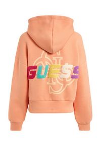 Guess Bluza Edwina V3GQ13 FL04P Pomarańczowy Regular Fit. Kolor: pomarańczowy. Materiał: syntetyk, bawełna