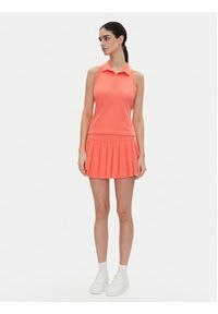 DKNY Sport Polo DP5T1185 Koralowy Regular Fit. Typ kołnierza: polo. Kolor: pomarańczowy. Materiał: syntetyk. Styl: sportowy #3