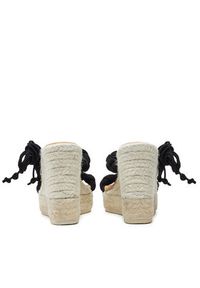 Manebi Espadryle Hamptons Two Braided Bands Wedge Espadrilles K 1.0 WE Czarny. Kolor: czarny. Materiał: zamsz, skóra #3