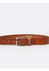 Big-Star - Pasek męski skórzany jasnobrązowy 1126 802. Kolor: brązowy. Materiał: skóra. Styl: elegancki, casual, klasyczny #3