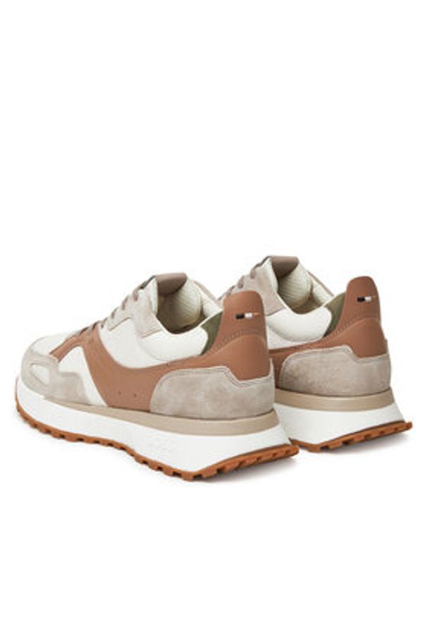 BOSS Sneakersy Jonah 50548782 Beżowy. Kolor: beżowy. Materiał: skóra