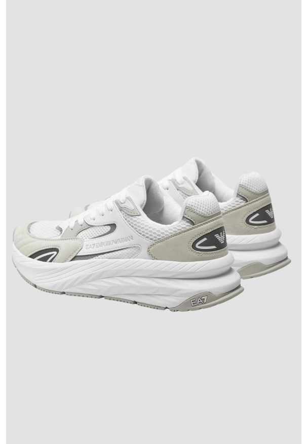 EA7 Emporio Armani - EA7 Białe sneakersy. Kolor: biały