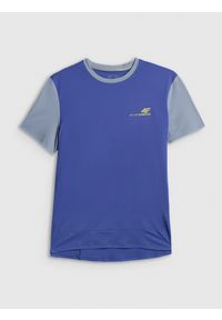 4f - 4F Koszulka rowerowa męska - fioletowa M. Kolor: fioletowy. Materiał: dzianina, włókno, materiał. Długość: długie. Sport: fitness #1