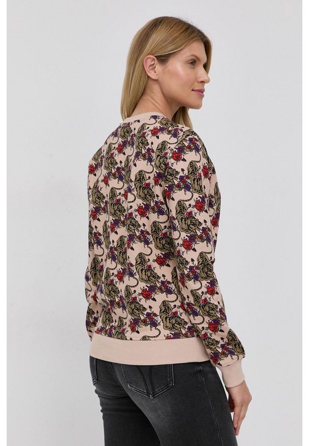 BOSS - Boss Bluza bawełniana damska wzorzysta. Okazja: na co dzień. Materiał: bawełna. Długość rękawa: długi rękaw. Długość: długie. Styl: casual