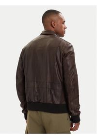 Aeronautica Militare Kurtka skórzana 261PN5058U100839 Brązowy Regular Fit. Kolor: brązowy. Materiał: skóra #4
