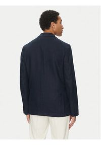 Michael Kors Marynarka CS5100TBEY Granatowy Slim Fit. Kolor: niebieski. Materiał: len