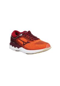 Buty do biegania męskie Mizuno Wave Skyrise. Zapięcie: sznurówki. Kolor: czerwony, wielokolorowy, brązowy. Materiał: guma, materiał, tkanina, syntetyk. Szerokość cholewki: normalna. Model: Mizuno Wave
