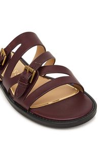 Guess Klapki FLJGRY LEA03 Bordowy. Kolor: czerwony. Materiał: skóra #5