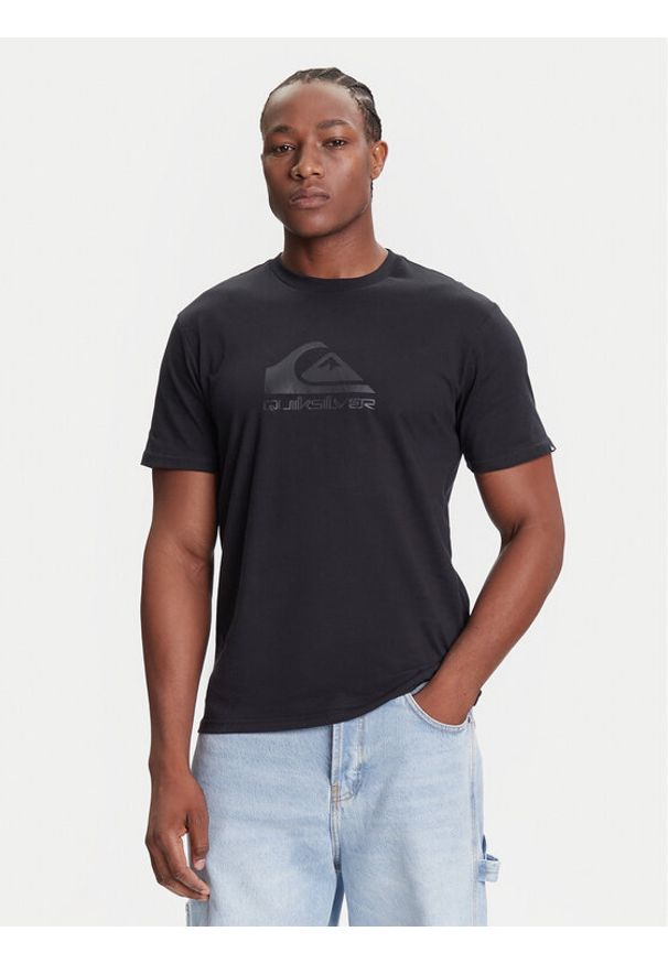 Quiksilver T-Shirt Ev Comp Logo EQYZT08182 Czarny Regular Fit. Kolor: czarny. Materiał: bawełna