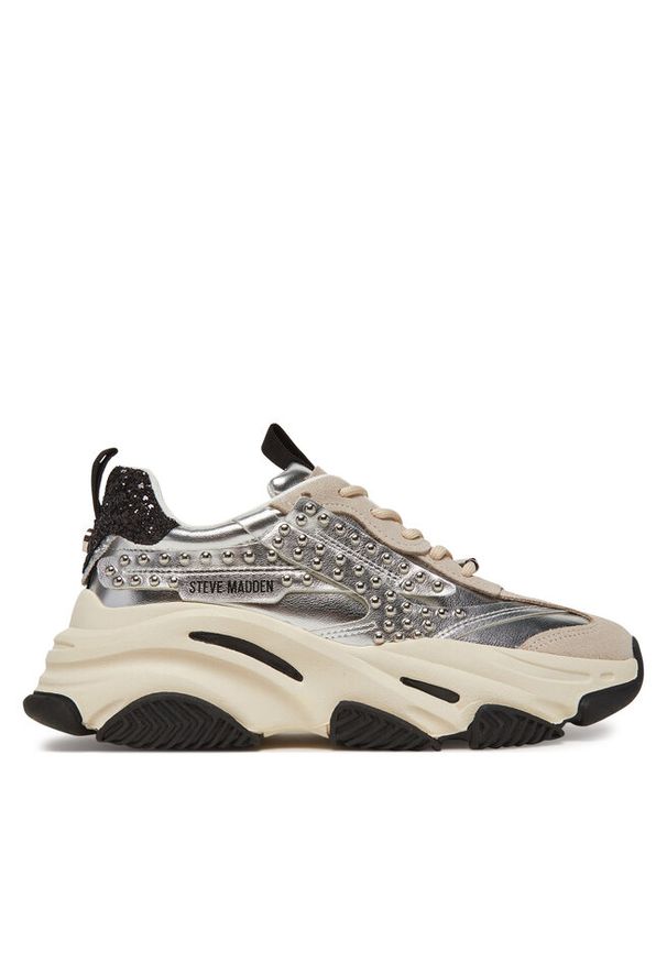 Sneakersy Steve Madden. Kolor: srebrny