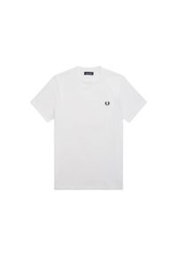 T-shirt Fred Perry Biały z Okrągłym Kołnierzem. Kolor: biały. Materiał: bawełna #1