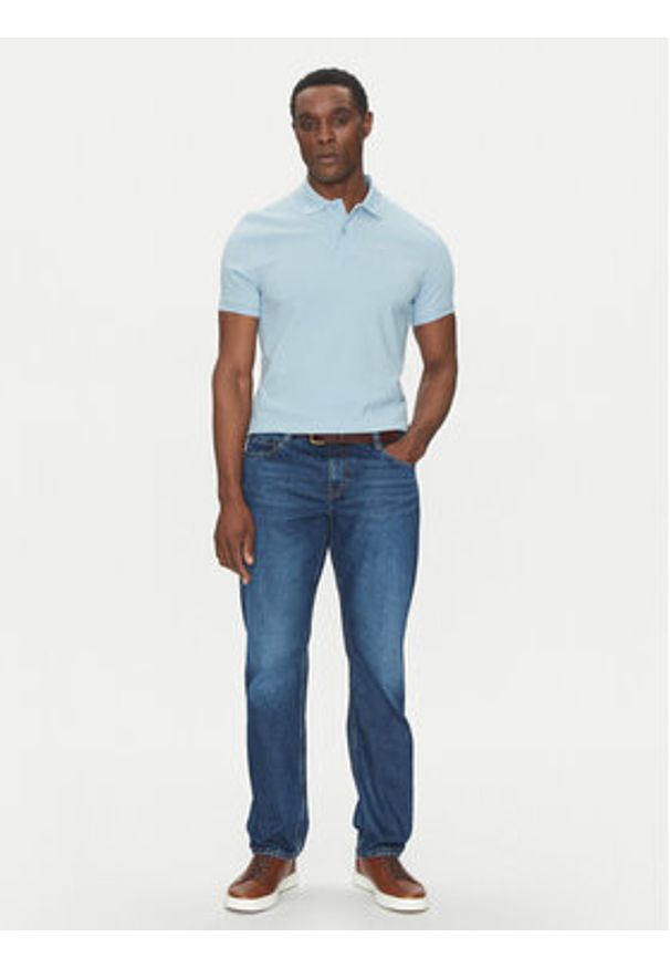 Barbour Polo Original Sports MML0358BL32 Błękitny Tailored Fit. Typ kołnierza: polo. Kolor: niebieski. Materiał: bawełna