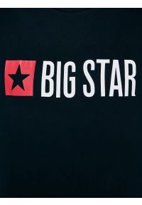 Big-Star - Koszulka męska z logo BIG STAR granatowa Quado 403. Okazja: na co dzień. Kolor: niebieski. Materiał: denim, dresówka, jeans, dzianina. Wzór: nadruk. Sezon: wiosna. Styl: klasyczny, casual