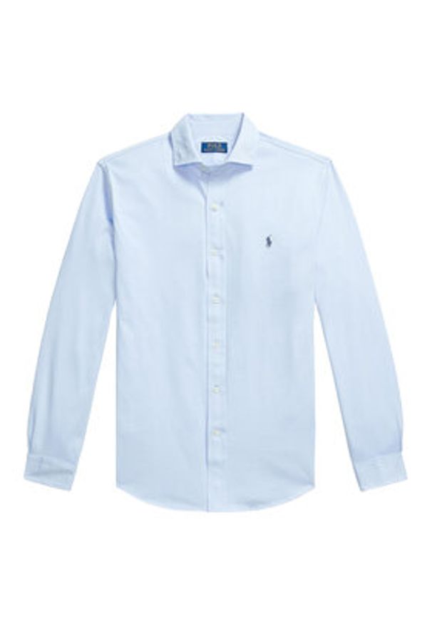 Polo Ralph Lauren Koszula 710899386016 Błękitny Slim Fit. Typ kołnierza: polo. Kolor: niebieski. Materiał: bawełna
