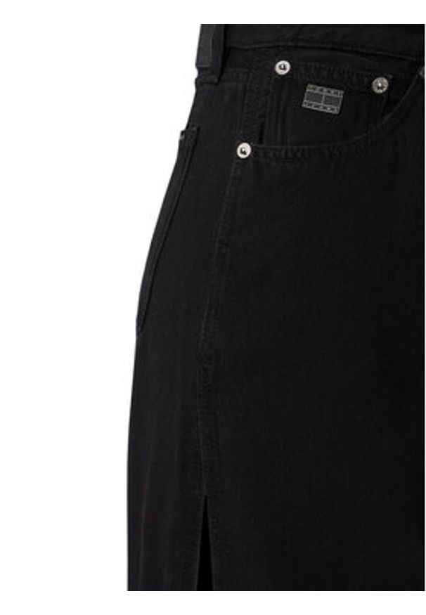 Tommy Jeans Spódnica jeansowa DW0DW22119 Czarny Regular Fit. Kolor: czarny. Materiał: bawełna