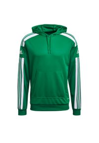 Adidas - Bluza piłkarska męska adidas Squadra 21 Hoodie. Typ kołnierza: kaptur. Kolor: biały, zielony, wielokolorowy. Sport: piłka nożna #1