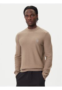 BOSS Sweter Anion_S 50527584 Beżowy Regular Fit. Kolor: beżowy. Materiał: bawełna