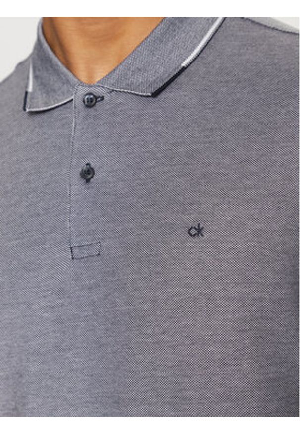 Calvin Klein Polo K10K114475 Granatowy Regular Fit. Typ kołnierza: polo. Kolor: niebieski. Materiał: bawełna