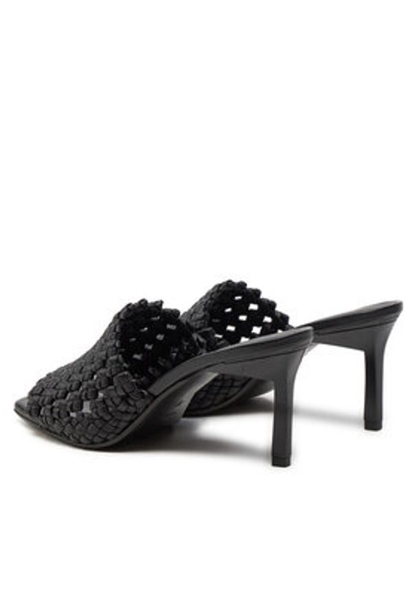 Calvin Klein Klapki Heel Mule Sandal 70 Latt HW0HW02144 Czarny. Kolor: czarny. Materiał: skóra