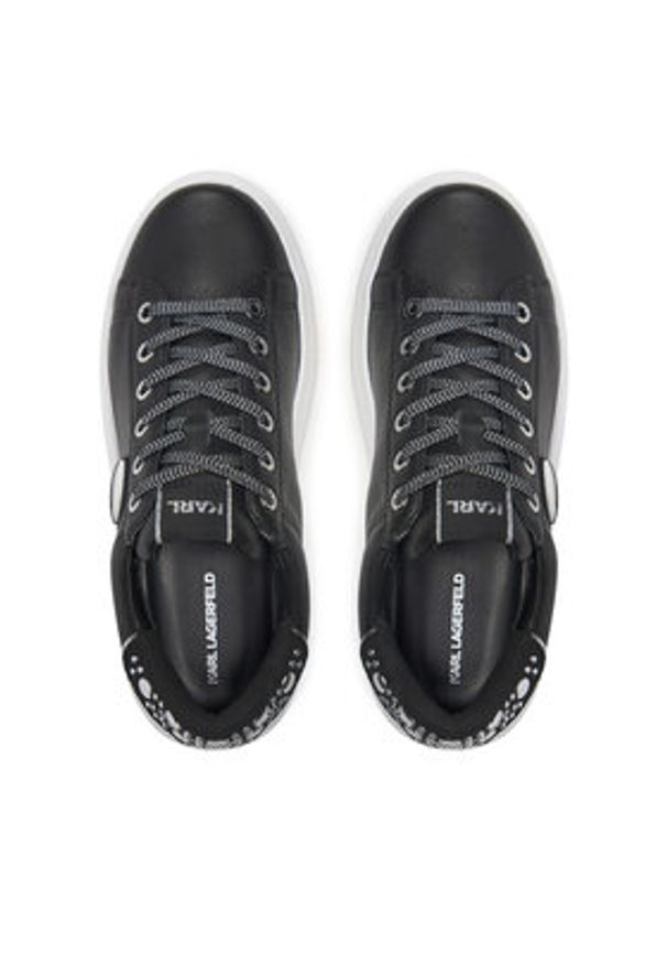 Karl Lagerfeld - KARL LAGERFELD Sneakersy KL62529M Czarny. Kolor: czarny. Materiał: skóra