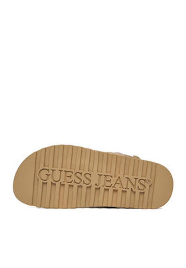 Guess Jeans Sandały EO-GJ2122 Beżowy ciemny. Kolor: beżowy. Materiał: materiał