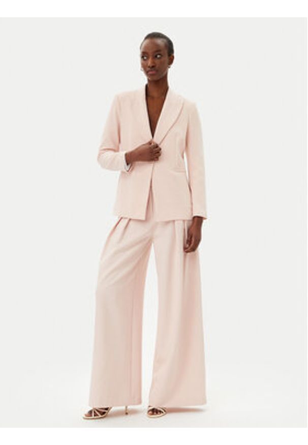 Maryley Spodnie materiałowe 25EB579/43PY Różowy Regular Fit. Kolor: różowy. Materiał: syntetyk