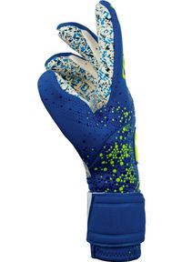 Rękawice bramkarskie Reusch Pure Contact Fusion. Kolor: niebieski, wielokolorowy, żółty. Sport: piłka nożna