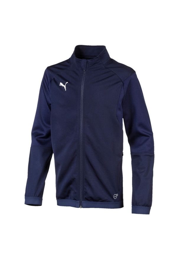 Bluza sportowa dla chłopca Puma Liga Training Jacket. Kolor: niebieski. Materiał: dresówka, materiał, poliester. Sport: piłka nożna