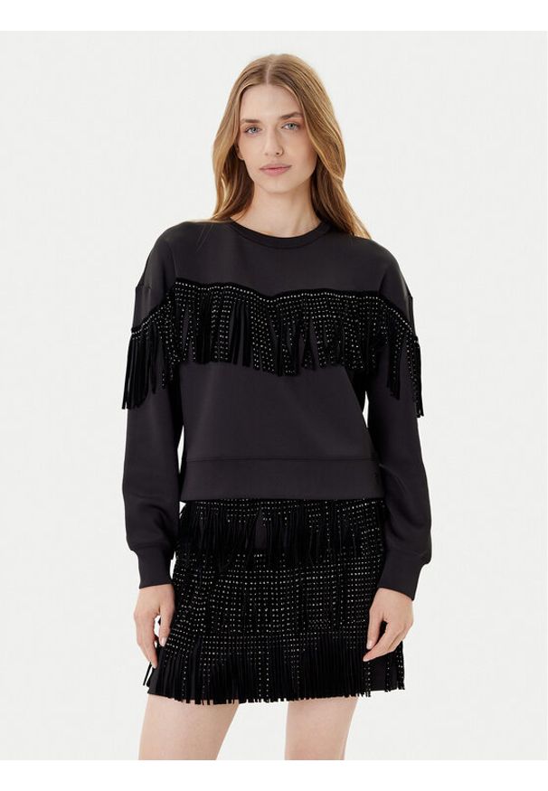 DKNY Bluza P5GH7XQE Czarny Relaxed Fit. Kolor: czarny. Materiał: syntetyk