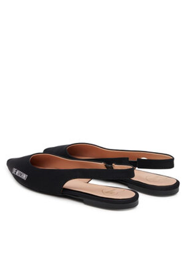 Love Moschino - LOVE MOSCHINO Baleriny JA11021G0MIM0000 Czarny. Kolor: czarny. Materiał: materiał