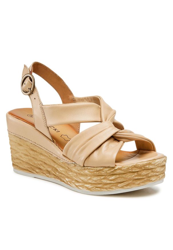 Sandały Lasocki WI16-2247-06 Beige. Kolor: beżowy. Materiał: skóra