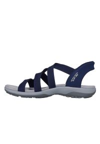 skechers - Sandały Skechers Model Reggae Slim Kolor Niebieski. Okazja: na plażę. Kolor: niebieski. Materiał: tkanina. Styl: sportowy