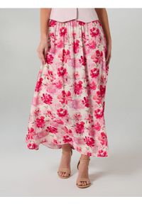 Sinsay - Spódnica midi w kwiaty z wiskozą - wielobarwny. Materiał: wiskoza. Wzór: kwiaty #1