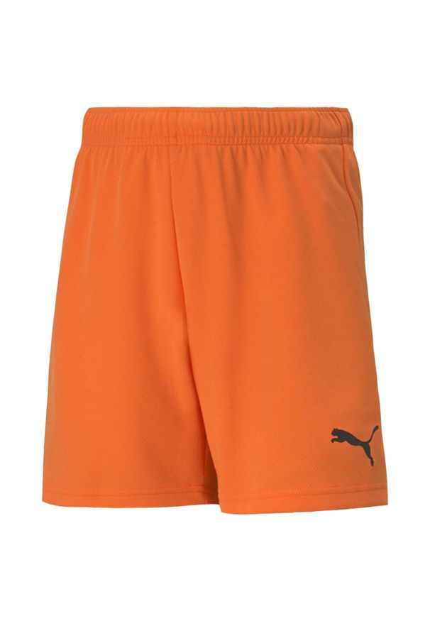 Puma - Spodenki TeamRISE Dla Dzieci. Kolor: żółty, wielokolorowy, pomarańczowy. Styl: sportowy. Sport: turystyka piesza