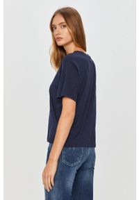 Tommy Jeans - T-shirt. Okazja: na co dzień. Kolor: niebieski. Materiał: bawełna, dzianina. Wzór: nadruk. Styl: casual #3