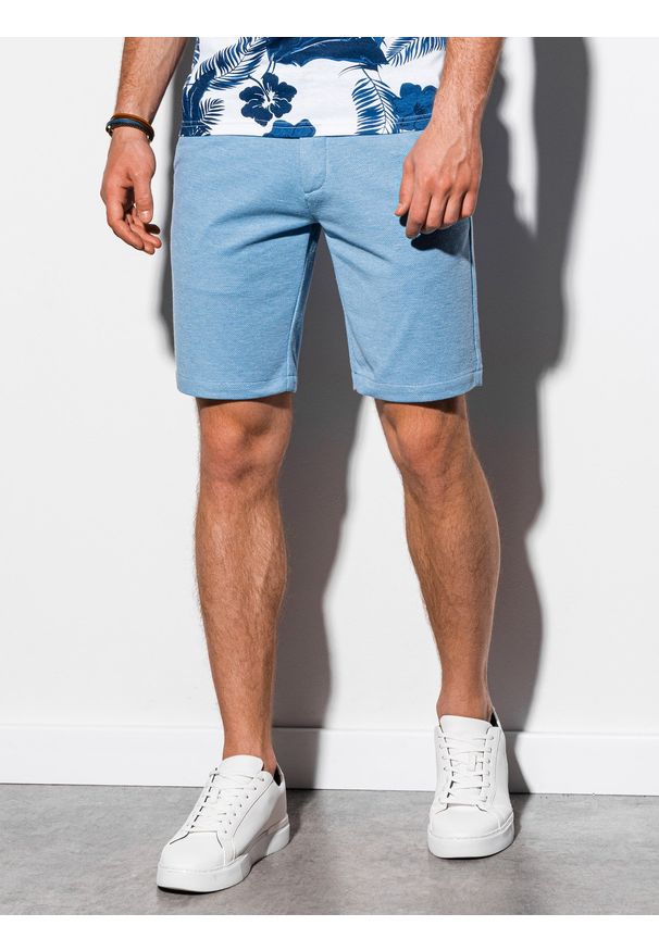 Niebieskie szorty Ombre Clothing krótkie, na co dzień, casualowe