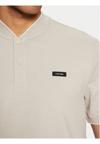 Calvin Klein Polo K10K114139 Beżowy Regular Fit. Typ kołnierza: polo. Kolor: beżowy. Materiał: bawełna #3