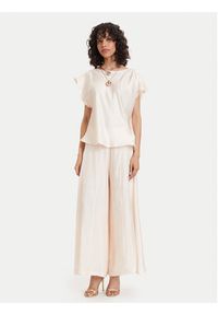 Maryley Spodnie materiałowe 26EB520/31SA Beżowy jasny Regular Fit. Kolor: beżowy. Materiał: wiskoza #5